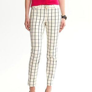 Banana Republic Sloan Windowpane Slim Ankle Pant